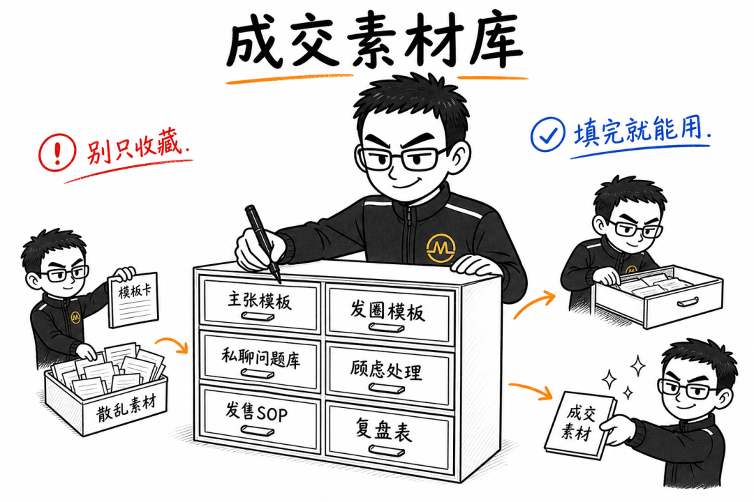 工具篇：直接填成交素材库-巧卖圈